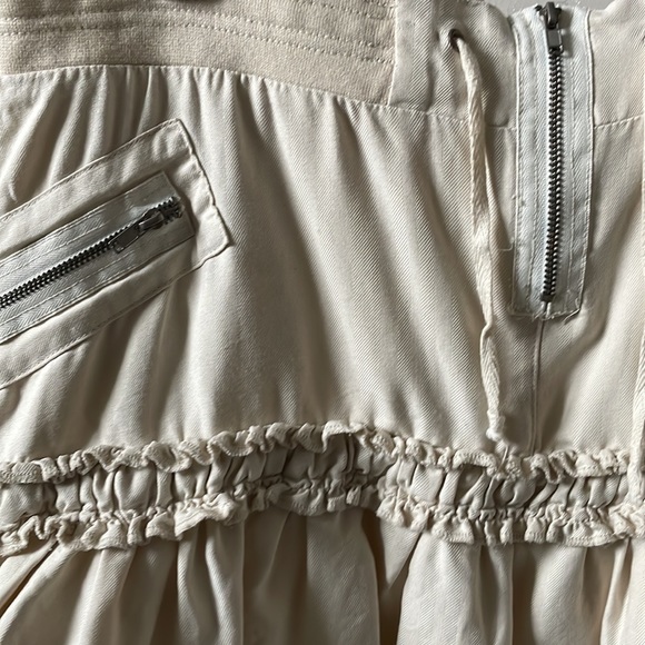 Da-Nang cream zip cargo skirt sz M 2000s style - Picture 2 of 5